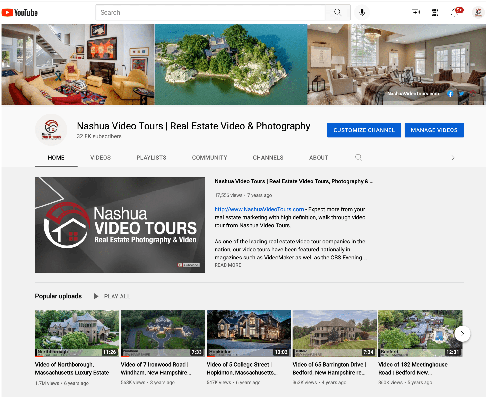 YouTube Marketing for real estate video Massachusetts New Hampshire